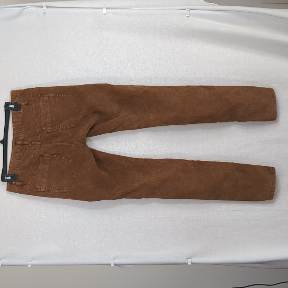 EUC Free People Corduroy Low Rise Skinny Jeans Size 28 Brown Soft Fabric - Picture 7 of 11